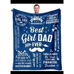 Girl Dad Gifts Blanket 60"x 50" Dad's Gift From Daughters Gifts For Dads From Da